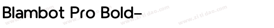 Blambot Pro Bold字体转换